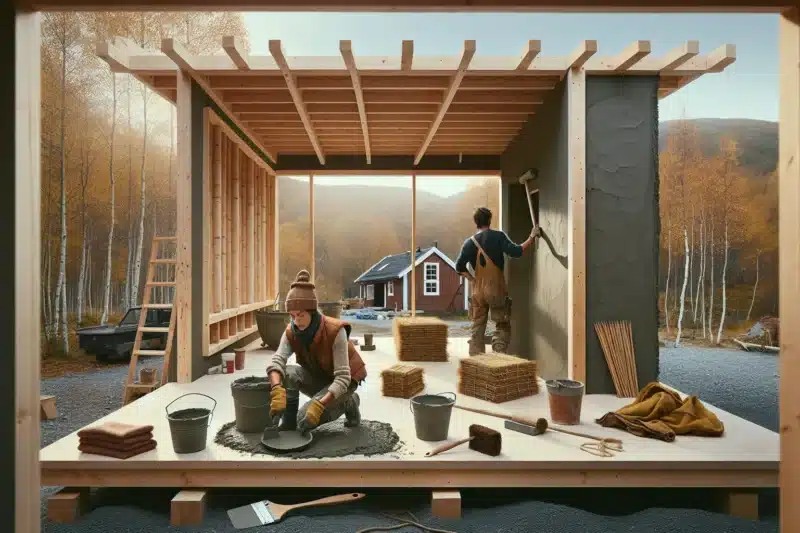 Naturlige byggematerialer: leire, halm og bambus