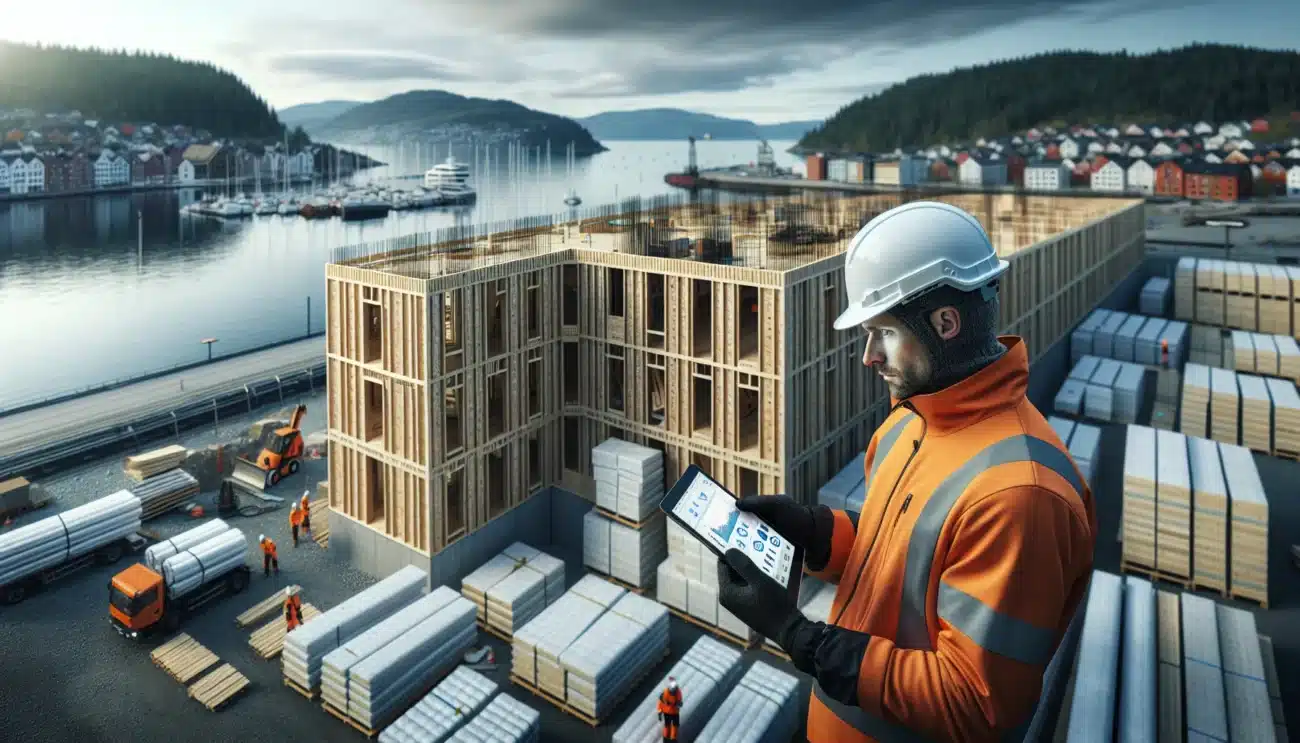 Engineer reviews low carbon material choices at norwegian hybrid timber concrete build